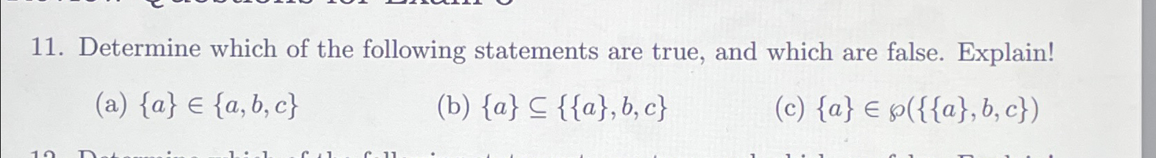 Solved Determine which of the following statements are true, | Chegg.com