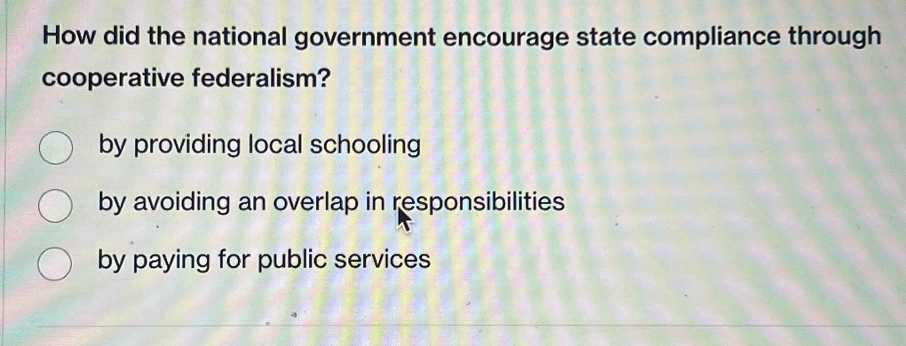 Solved How did the national government encourage state | Chegg.com