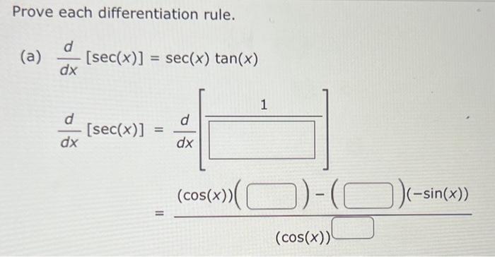 d dx sec x is equal to
