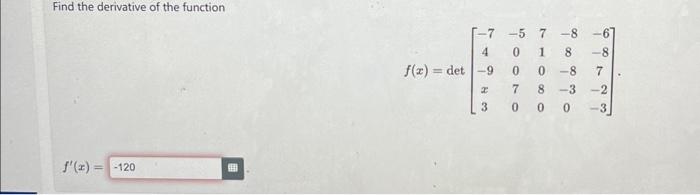 Solved Find the derivative of the function | Chegg.com