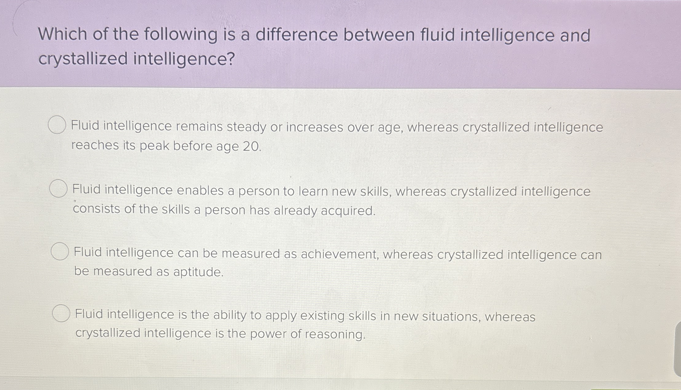 Solved Which of the following is a difference between fluid | Chegg.com