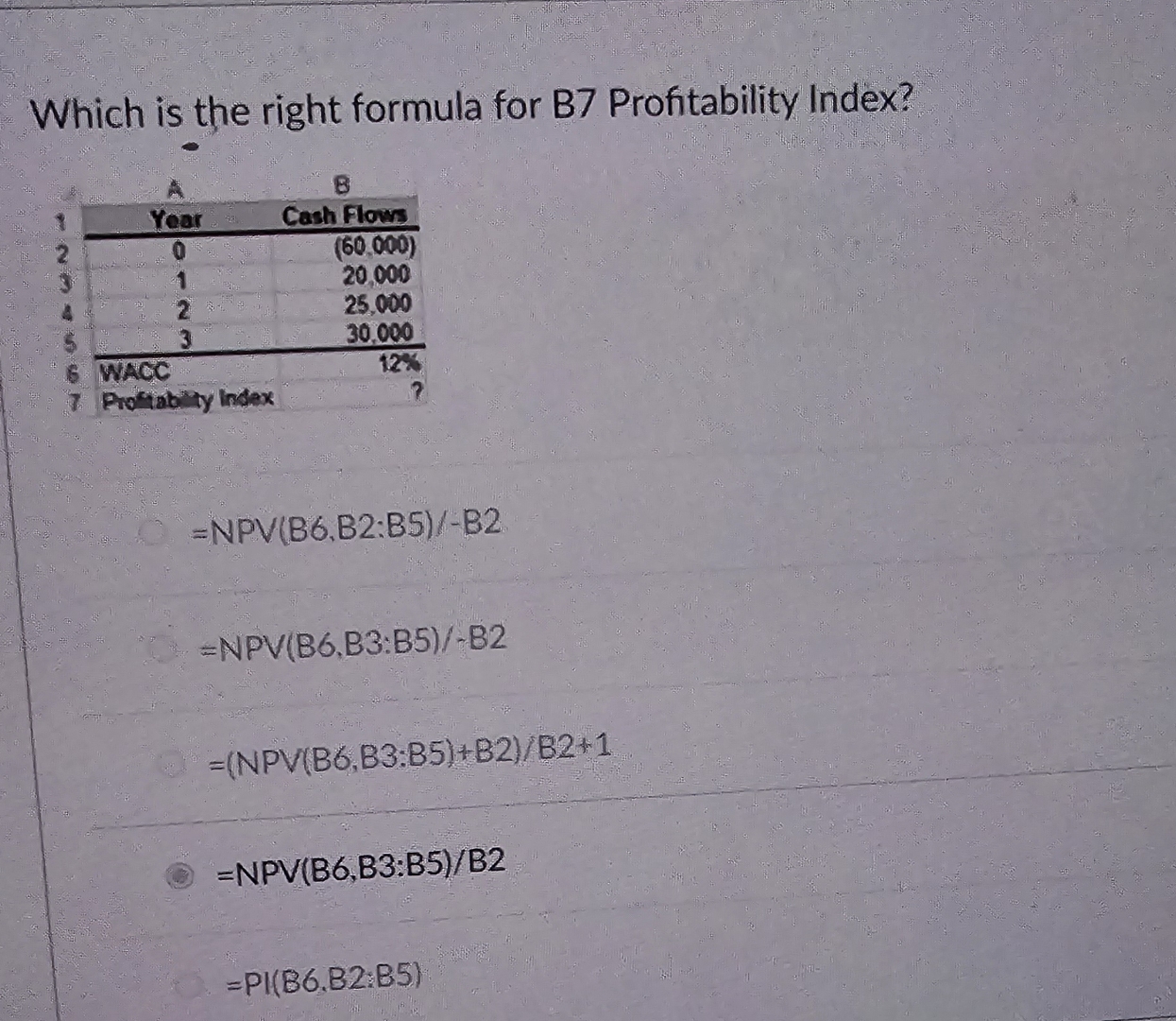 Solved Which is the right formula for B7 Profitability | Chegg.com