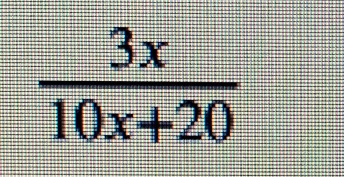 Solved 3х 10x+20 | Chegg.com