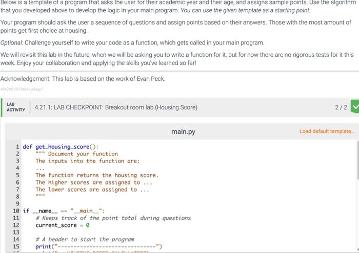 Solved Let's revisit the 4.21 LAB CHECKPOINT; Breakout room | Chegg.com