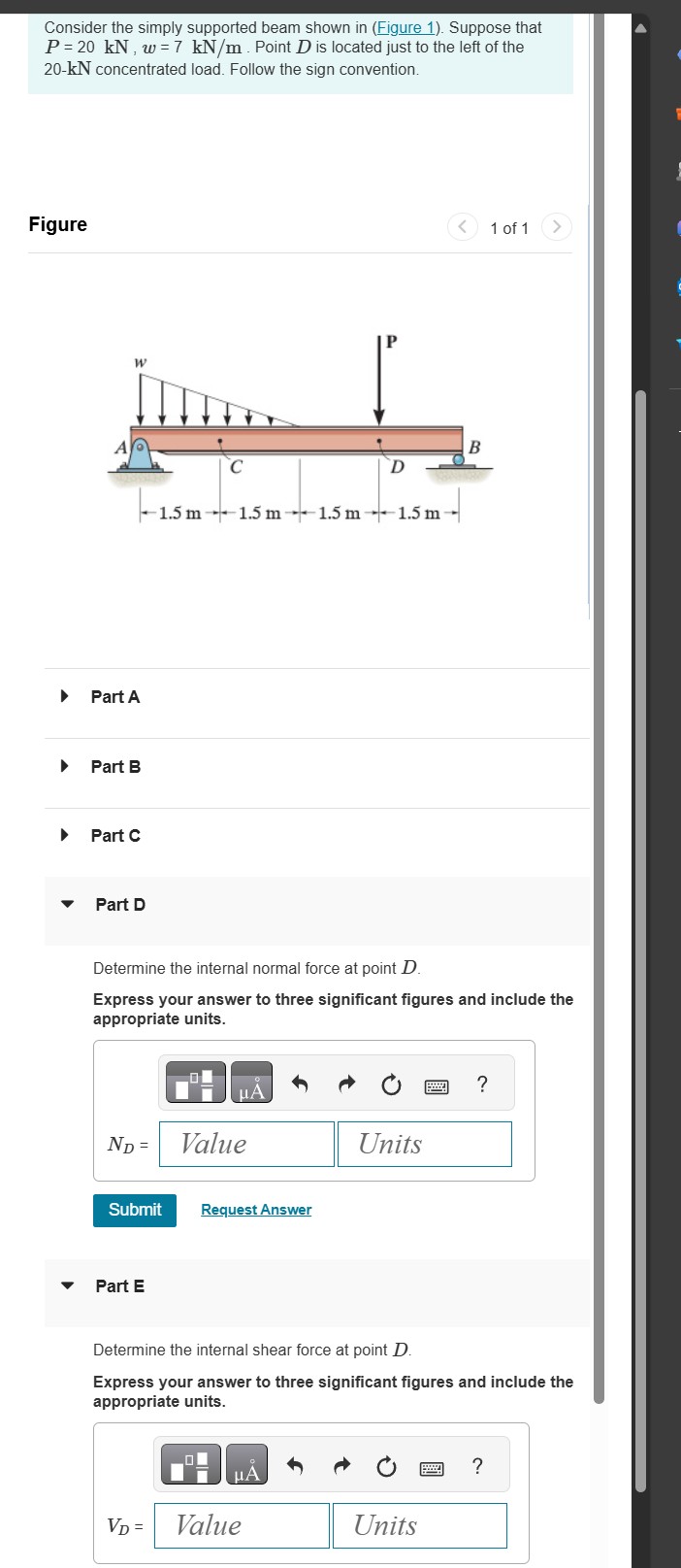 Solved Consider the simply supported beam shown in (Figure | Chegg.com