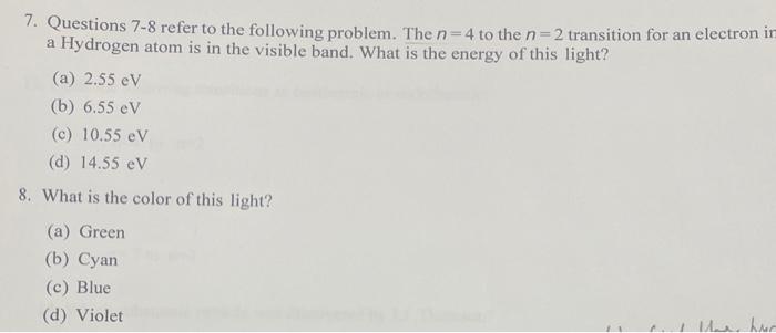 Solved 7. Questions 7-8 Refer To The Following Problem. The | Chegg.com