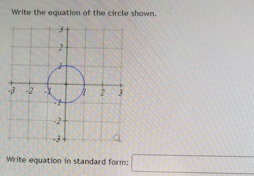 Solved Write the equation of the circle shown. 2 1 a Write | Chegg.com