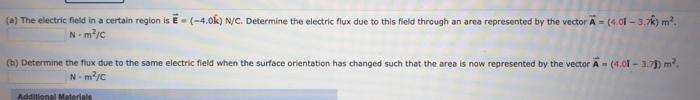Solved (a) The electric field in a certain region is Ē - | Chegg.com