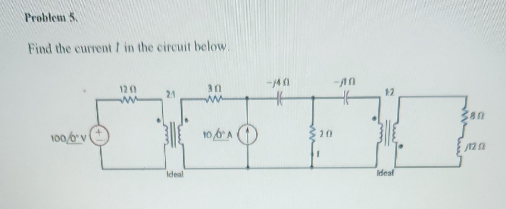 Solved Find The Current I In The Circuit Below. | Chegg.com