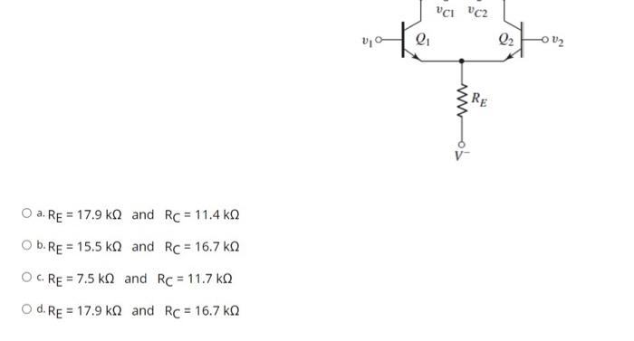 Solved Consider the differential amplifier shown in Figure | Chegg.com