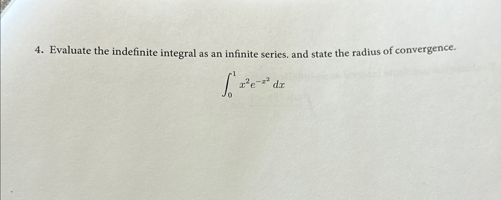 Solved Evaluate the indefinite integral as an infinite | Chegg.com