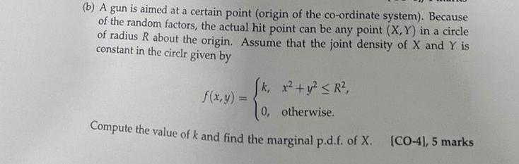 Solved (b) ﻿A gun is aimed at a certain point (origin of the | Chegg.com