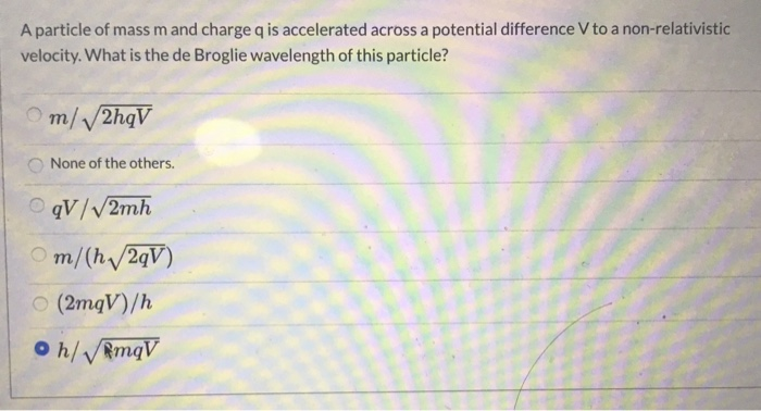 Solved A Particle Of Mass M And Charge Q Is Accelerated | Chegg.com