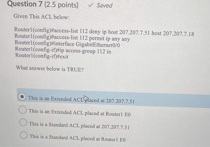 Solved Question 2 (2.5 points) Saved The command | Chegg.com
