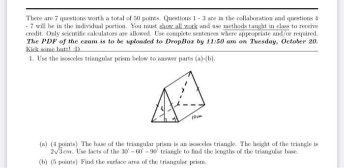 There Are 7 Questions Worth A Total Of 50 Points Chegg Com