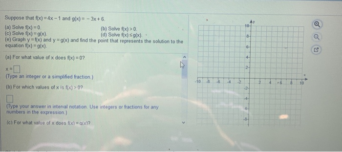 Solved Suppose That F X 4x 1 And G X 3x 6 A Chegg Com