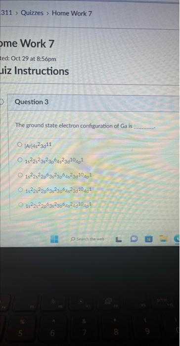 Solved The ground state electron configuration of Ga is [Ar] | Chegg.com