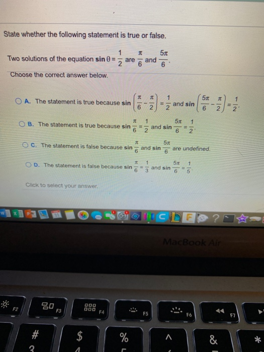 Solved State whether the following statement is true or | Chegg.com