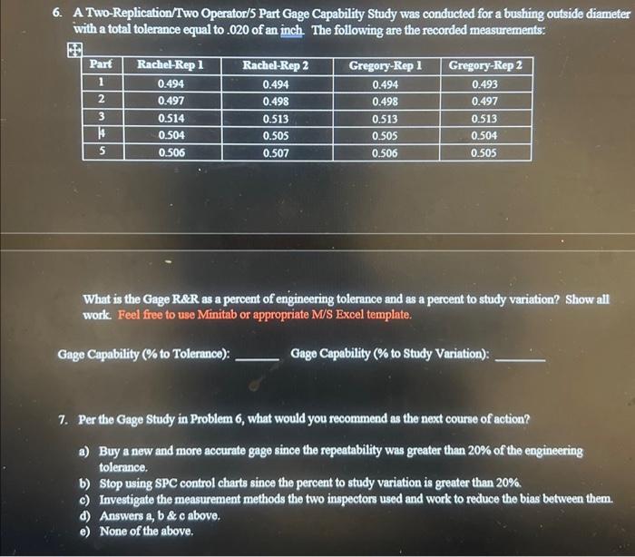 6. A TwoReplication/Two Operator/5 Part Gage