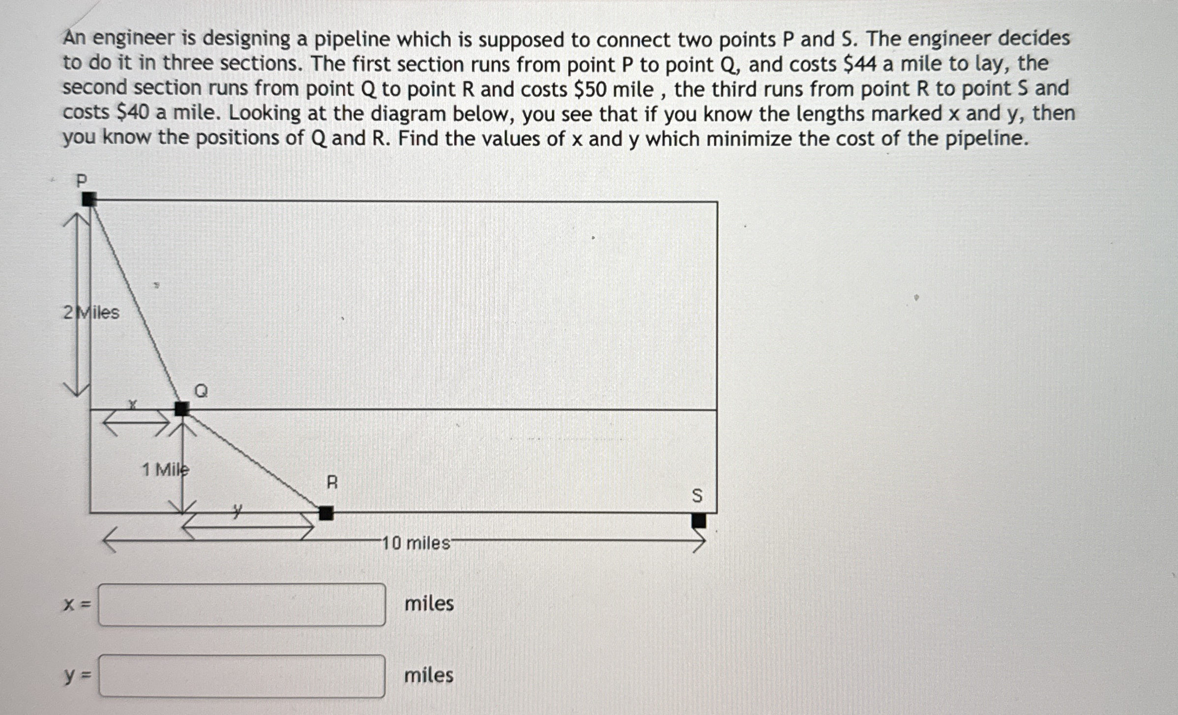 Solved An Engineer Is Designing A Pipeline Which Is Supposed Chegg Com