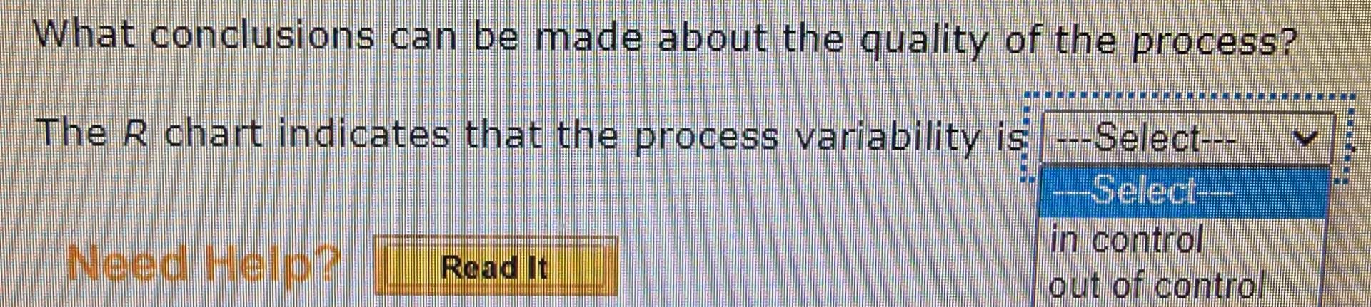 Solved What conclusions can be made about the quality of the | Chegg.com