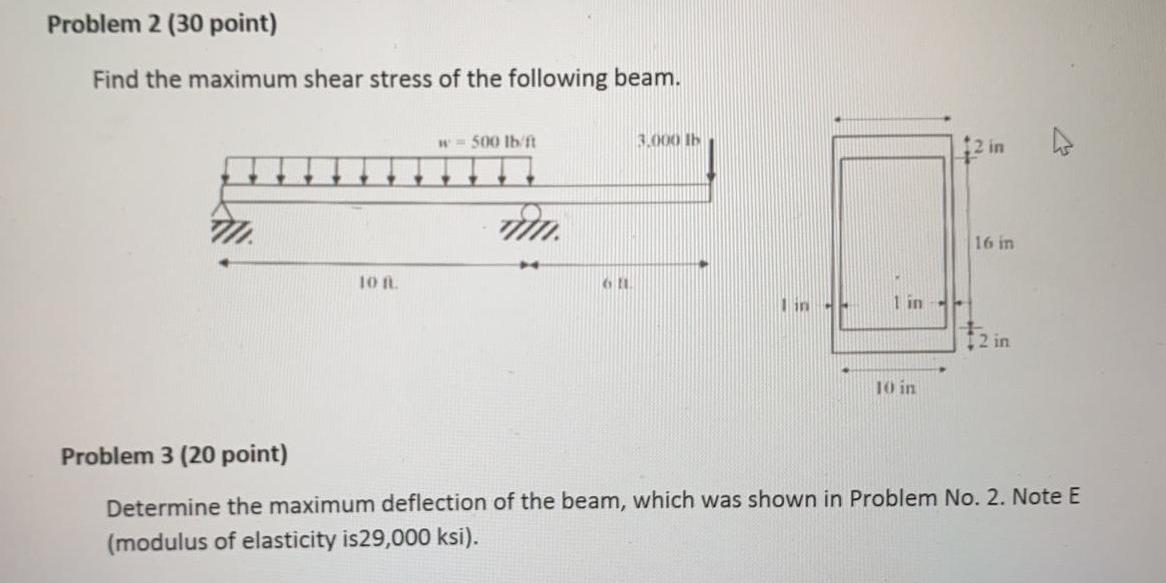 Solved Problem 2 (30 point) Find the maximum shear stress of | Chegg.com