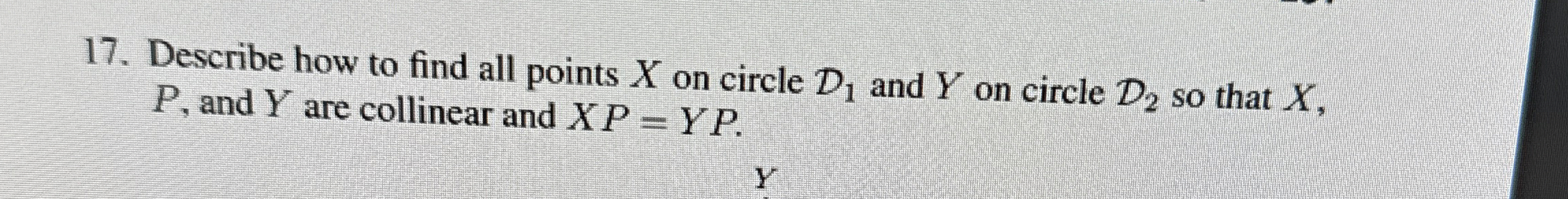 Solved Describe how to find all points x ﻿on circle D1 ﻿and | Chegg.com