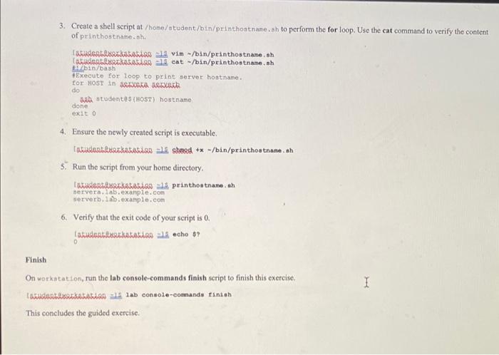 Solved Guided Exercise Writing Simple Bash Scripts In This Chegg Com
