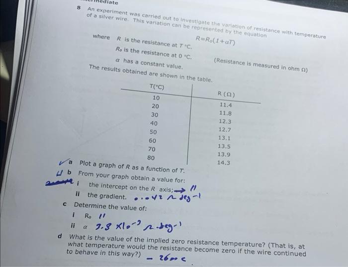Solved 8 An experiment was carried out to investigate the | Chegg.com