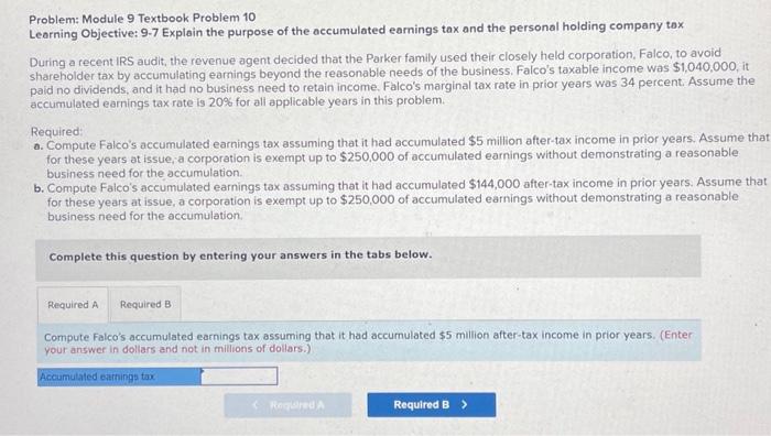 Solved Problem: Module 9 Textbook Problem 10 Learning | Chegg.com