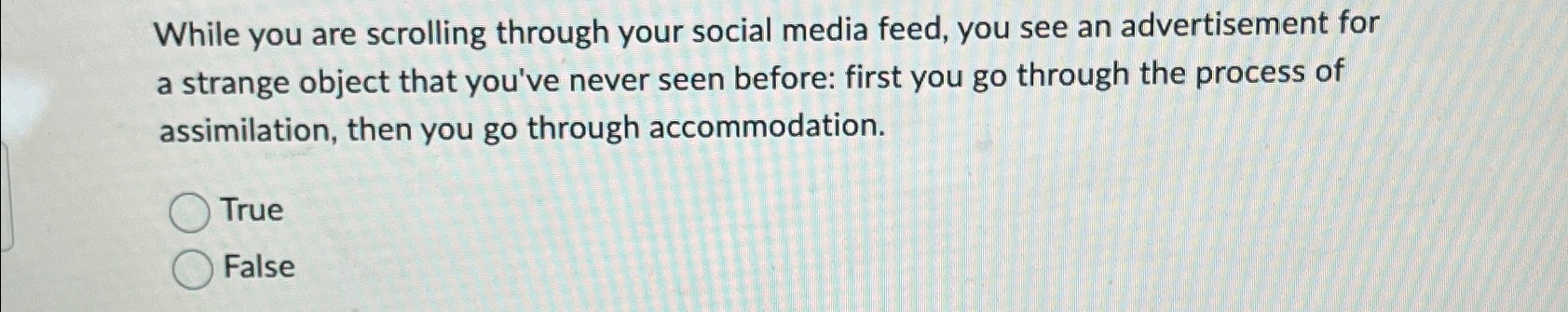Solved While you are scrolling through your social media | Chegg.com