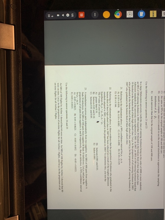 Solved Der C H An For The Original Sample Of 100 And 400 Chegg Com