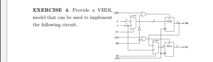 EXERCISE 4. Provide A VHDL Model That Can Be Used To | Chegg.com