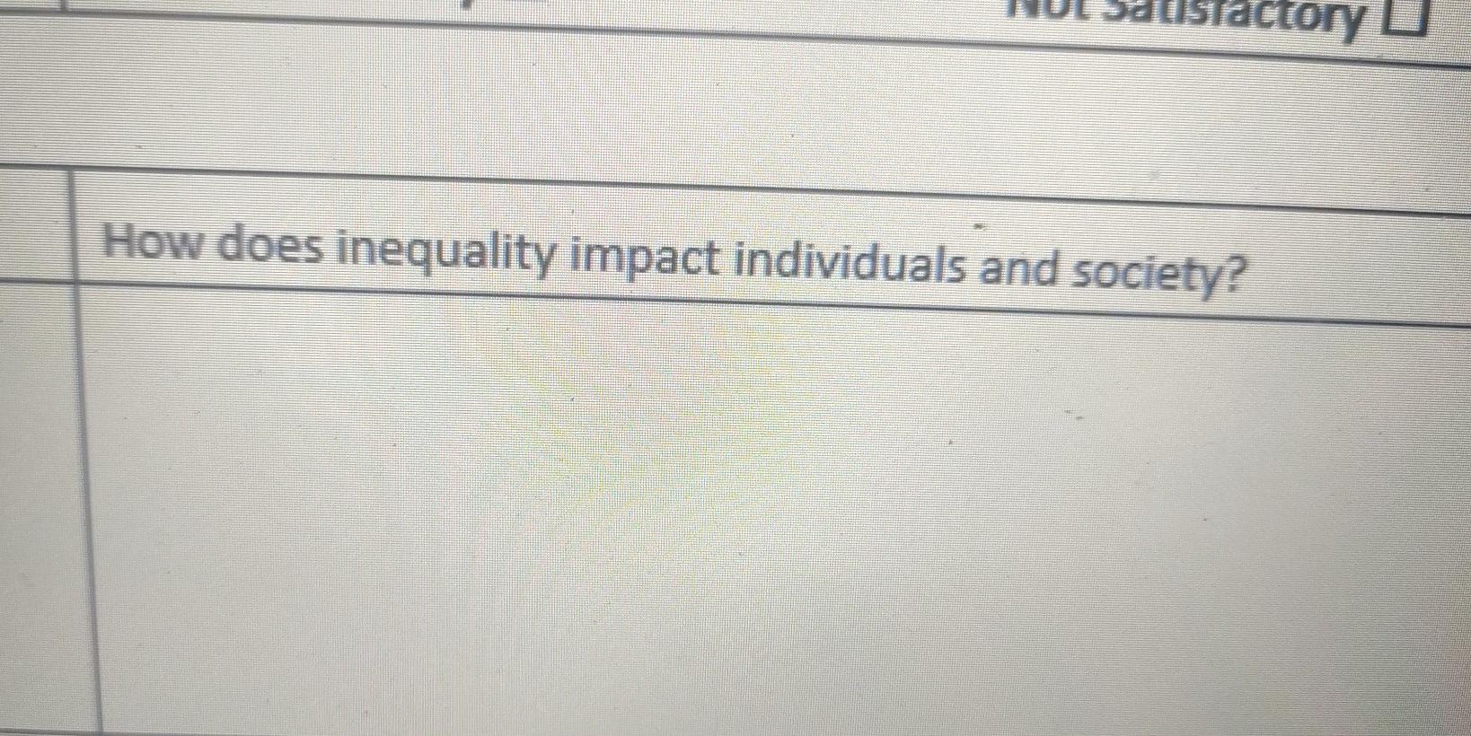Solved Stactory U How does inequality impact individuals and | Chegg.com