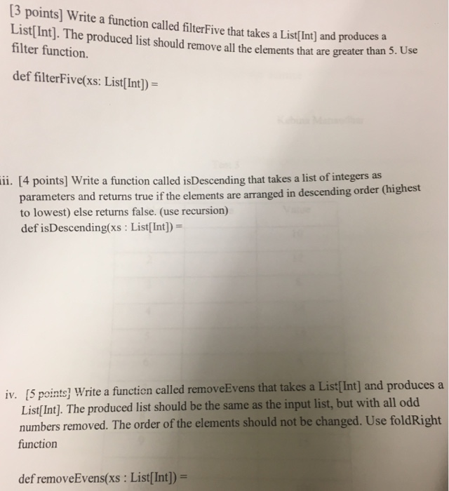 [15%) i. [3 points) Write a function called sumDouble | Chegg.com
