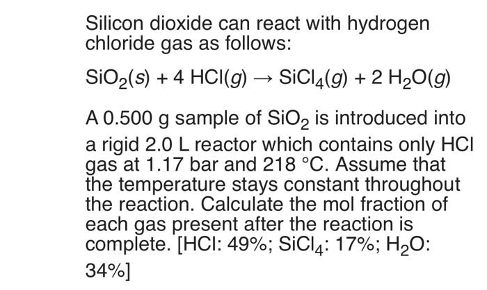 Phản ứng giữa HCl và SiO<sub onerror=