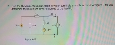 Solved Find the thevenin equivalent circuit between | Chegg.com
