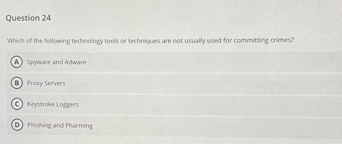 Solved Question 24 Which of the following technology tools | Chegg.com