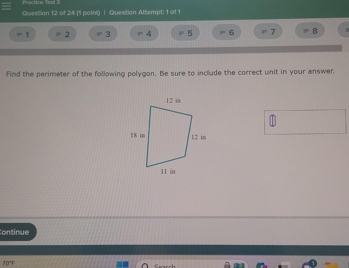 Solved Find the perimeter of the following polygon. Be sure | Chegg.com