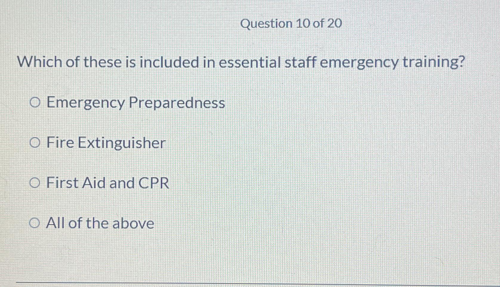 Solved Question 10 ﻿of 20Which Of These Is Included In | Chegg.com