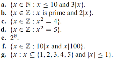 Solved Write Out The Following Sets By Listing Their Elements Bet Chegg Com