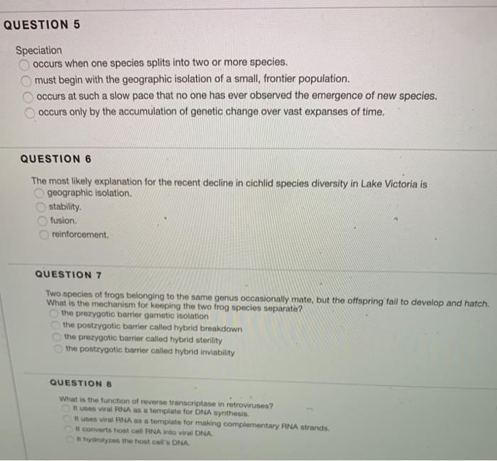 Solved Question 1 A Hybrid Zone Is Properly Defined As An | Chegg.com