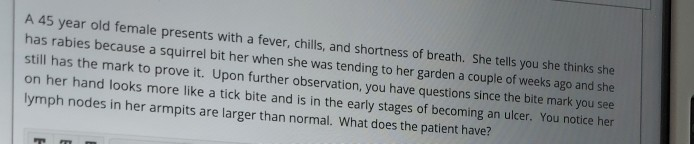 Solved QUESTION 9 A 28 year old woman presents with a | Chegg.com