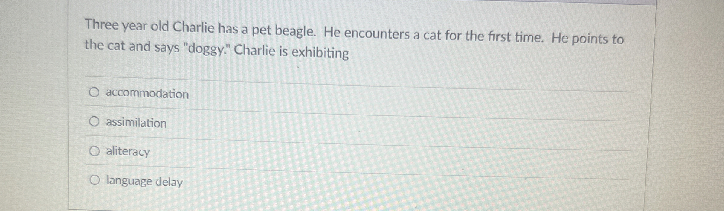 Solved Three year old Charlie has a pet beagle. He