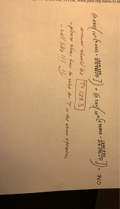 Solved i need to solve for T. but i keep getting the wrong | Chegg.com
