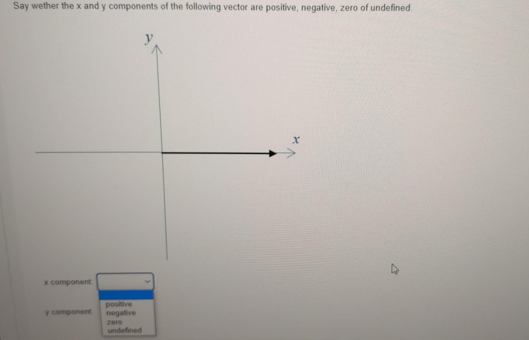Solved Say wether the x and y components of the following | Chegg.com
