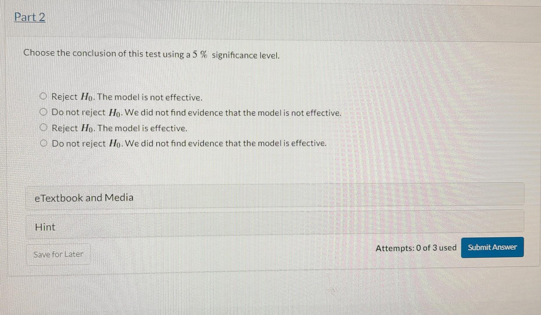 Solved Use the following ANOVA table for regression to | Chegg.com
