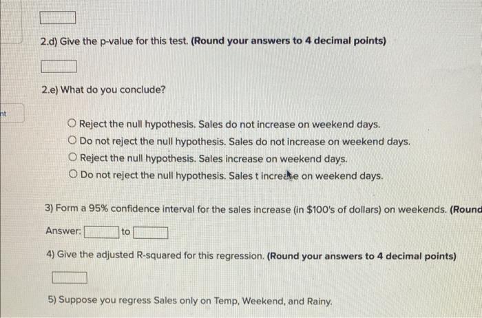 Solved An owner of an ice cream shop wants to determine the | Chegg.com