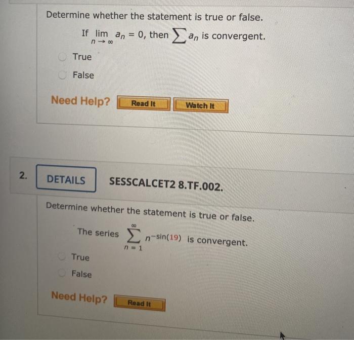 Solved Determine whether the statement is true or false. If | Chegg.com