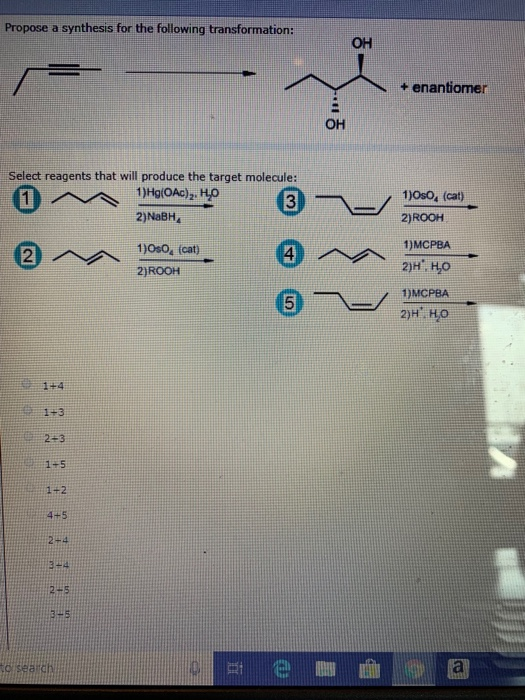 Solved Propose a synthesis for the following transformation: | Chegg.com